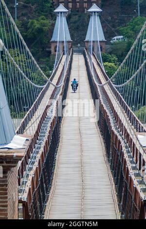 Puente de Ockidente (Westbrücke) in Santa Fe de Antioquia, Kolumbien Stockfoto