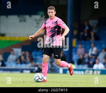 SOUTHEND, ENGLAND - 25. AUGUST: John Rooney von Stockport County Er ist der jüngere Bruder des Derby County Managers und ehemaligen Englands-Vorwärts Wayne Roon Stockfoto