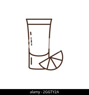 Vektor-Symbol für alkoholische Getränke-Menü. Vektorgrafik. Stock Vektor