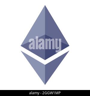 Ethereum Vector-Symbol. Kryptowährungssymbol. Vektorgrafik Stock Vektor