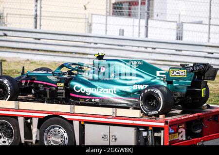 ZANDVOORT, NIEDERLANDE - 3. SEPTEMBER: Sebastian Vettel aus Deutschland und Aston Martin beim Freien Training 1 des Formel 1 Grand Prix der Niederlande auf dem Circuit Zandvoort am 3. September 2021 in Zandvoort, Niederlande. (Foto von Marcel ter Bals/Orange Picics) Credit: Orange Pics BV/Alamy Live News Stockfoto