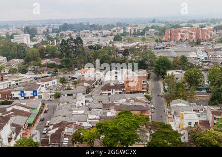 Luftaufnahme von Popayan, Kolumbien Stockfoto