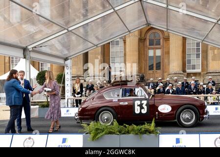 1955 Aston Martin DB4/2 Monte Carlo Rallye-Auto auf dem Salon Prive 2021 im Blenheim Palace Woodstock Oxfordshire UK 1. & 2. September 2021 Stockfoto