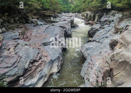 El Estrecho, verengt den Fluss Magdalena in Kolumbien Stockfoto