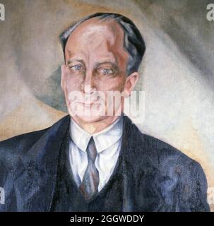 LARGO CABALLERO, FRANCISCO. POLITICO ESPAÑOL. MADRID 1869-1946. OLEO DE L. QUINTANILLA. MINISTERIO DE TRABAJO. MADRID. AUTOR: LUIS QUINTANILLA ISASI. Stockfoto