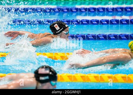 TOKIO, JAPAN - 31. AUGUST: Chantalle Zijderveld aus den Niederlanden tritt während der Olympischen Spiele 2020 in Tokio am 31. August 2021 im Tokyo Aquatics Center in Tokio, Japan, auf dem 100m-Schmetterling der Frau an (Foto: Ilse Schaffers/Orange Picles) NOCNSF Stockfoto