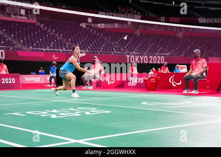 TOKIO, JAPAN - 3. SEPTEMBER: Megan Hollander aus den Niederlanden tritt während der Olympischen Spiele 2020 in Tokio im Yoyogi-Nationalstadion am 3. September 2021 im japanischen Tokio auf der Gruppenspielbühne an (Foto: Helene Wiesenhaan/Orange Picics) NOCNSF Stockfoto