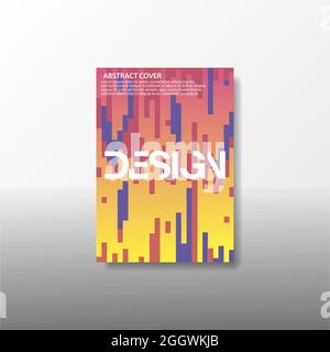 Minimales A4-Farbdesign. Jahresbericht, Broschüre, Banner, Idee, Cover, Broschüre, Flyer. Stock Vektor