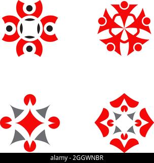 Community, Annahme, Pflege, Teamarbeit Logo Design Vektor Stock Vektor