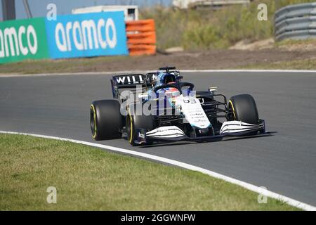 Zandvoort, Niederlande. September 2021. 03.09.2021, Circuit Park Zandvoort, Zandvoort, FORMEL 1 HEINEKEN DUTCH GRAND PRIX 2021, im Bild George Russel (GBR # 63), Williams Racing Credit: dpa/Alamy Live News Stockfoto