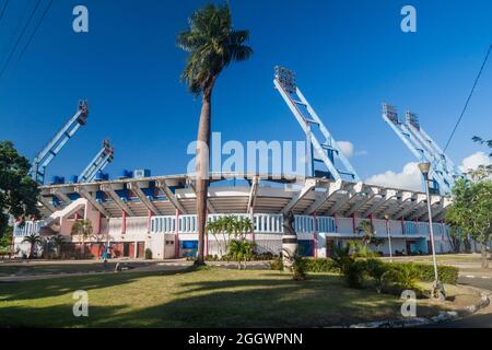 CAMAGUEY, KUBA - 26. JANUAR 2016: Baseballstadion Candido Gonzales in Camaguey. Stockfoto