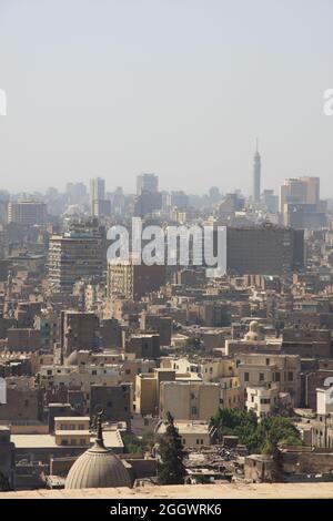 El Cairo Panoramablick bei Sonnenuntergang Stockfoto