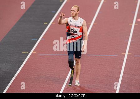 TOKIO, JAPAN. September 2021. Jonnie Pfau aus Großbritannien bei Leichtathletik-Events - Tokio 2020 Paralympische Spiele im Olympiastadion am Freitag, den 03. September 2021 in TOKIO, JAPAN. Kredit: Taka G Wu/Alamy Live Nachrichten Stockfoto