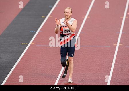 TOKIO, JAPAN. September 2021. Jonnie Pfau aus Großbritannien bei Leichtathletik-Events - Tokio 2020 Paralympische Spiele im Olympiastadion am Freitag, den 03. September 2021 in TOKIO, JAPAN. Kredit: Taka G Wu/Alamy Live Nachrichten Stockfoto