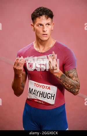 TOKIO, JAPAN. 03. Sep, 2021. Während der Leichtathletik-Veranstaltungen - Tokyo 2020 Paralympische Spiele im Olympiastadion am Freitag, 03. September 2021 in TOKIO, JAPAN. Kredit: Taka G Wu/Alamy Live Nachrichten Stockfoto