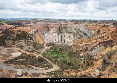 Stilles Cooper Mine, Parys Mountain, Anglesey, Wales Stockfoto