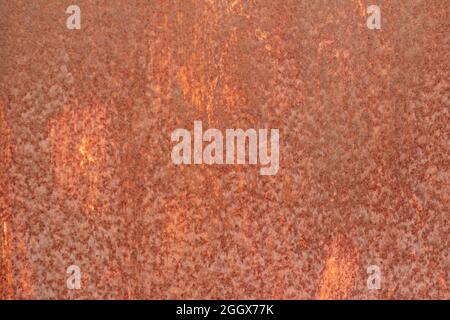 Grunge rostige alte Metallstruktur, Eisenrost Hintergrund, braun rostigen Stahlblech, verrostet und oxidierte Metall Hintergrund. Stockfoto