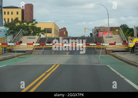 3rd Street Bridge über den Gowanus-Kanal Brooklyn NYC Stockfoto