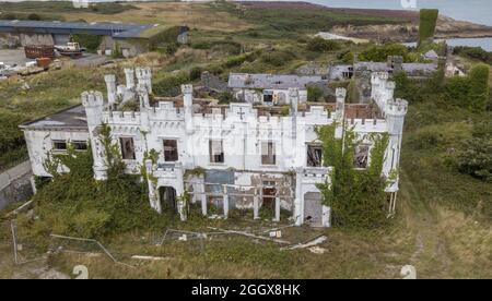Verlassene Hotel, Holyhead, Anglesey Stockfoto