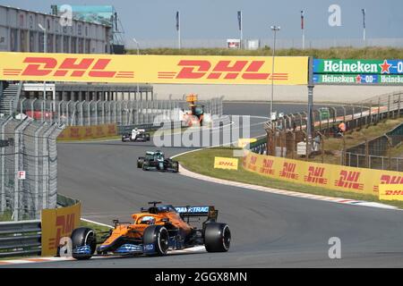 Zandvoort, Niederlande. September 2021. 03.09.2021, Circuit Park Zandvoort, Zandvoort, FORMEL 1 HEINEKEN DUTCH GRAND PRIX 2021, im Bild Daniel Ricciardo (AUS # 3), McLaren F1 Team Credit: dpa/Alamy Live News Stockfoto