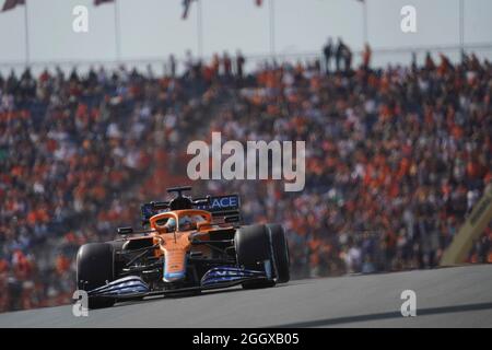 Zandvoort, Niederlande. September 2021. 03.09.2021, Circuit Park Zandvoort, Zandvoort, FORMEL 1 HEINEKEN DUTCH GRAND PRIX 2021, im Bild Daniel Ricciardo (AUS # 3), McLaren F1 Team Credit: dpa/Alamy Live News Stockfoto