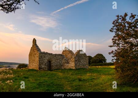 Din Lligwy Church Anglesey 28-08-21 Stockfoto