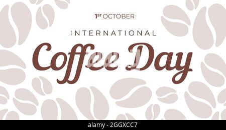 Hintergrunddarstellung Zum Internationalen Kaffeetag Stock Vektor