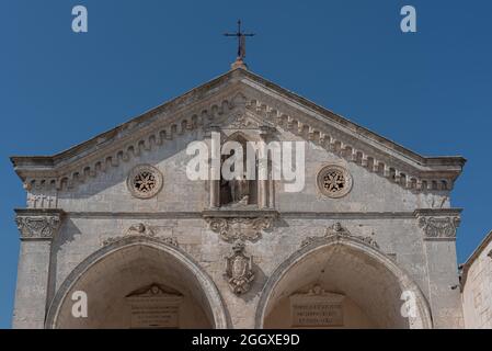 Das Heiligtum von San Michele Arcangelo befindet sich in Monte Sant'Angelo, am Gargano, in der Provinz Foggia. Es ist bekannt als Celeste Basilica, Be Stockfoto