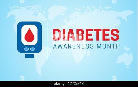 Hintergrundgrafik Zum Monat Des Diabetesbewusstseins Stock Vektor