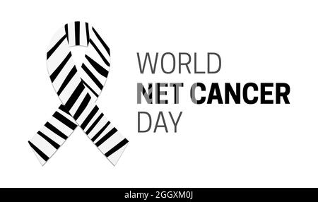 Isoliertes Icon-Logo des World NET Cancer Day Stock Vektor