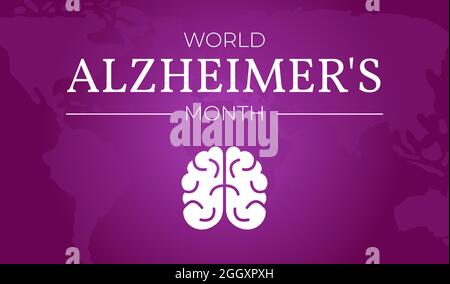 Hintergrund-Illustration des Welt-Alzheimer-Monats Stock Vektor