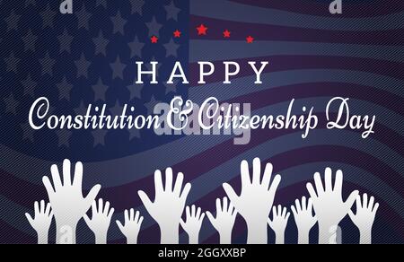 Happy Constitution und Citizenship Day Hintergrunddarstellung Stock Vektor