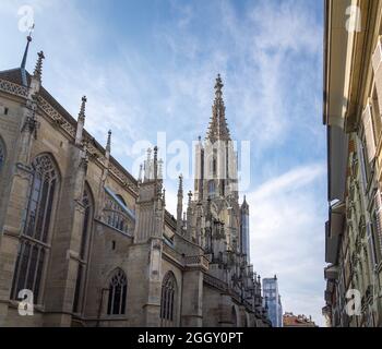 Berner Münster - Gotischer Dom - Bern, Schweiz Stockfoto