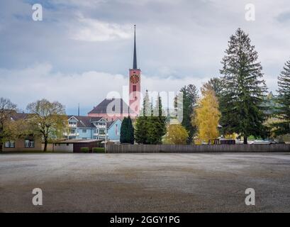 Evangelische Kirche - Buchs, Schweiz Stockfoto