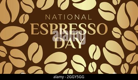 National Espresso Coffee Day Hintergrunddarstellung Stock Vektor