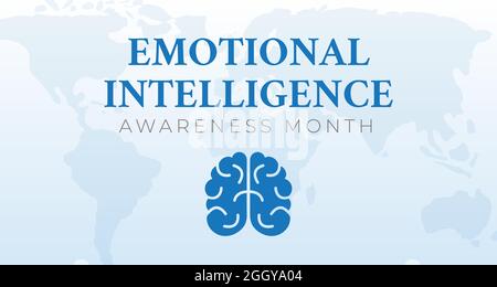 Emotionale Intelligenz Hintergrund Banner Illustration Stock Vektor