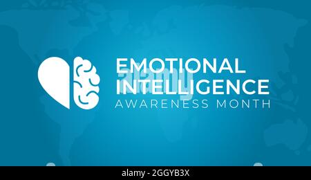 Emotionale Intelligenz Hintergrund Banner Illustration Stock Vektor