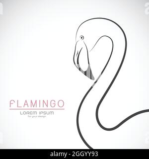 Vektor eines Flamingo-Designs auf weißem Hintergrund, Wild Animals. Leicht editierbare Vektorgrafik mit Ebenen. Wilde Tiere. Stock Vektor