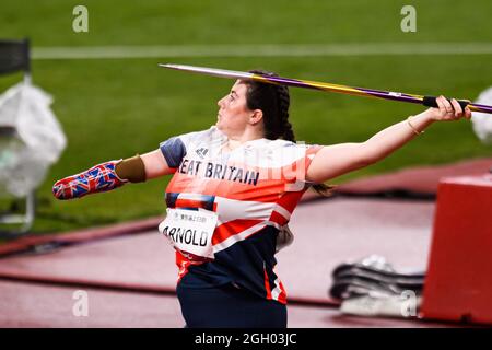 TOKIO, JAPAN. 03. Sep, 2021. Während der Leichtathletik-Veranstaltungen - Tokyo 2020 Paralympische Spiele im Olympiastadion am Freitag, 03. September 2021 in TOKIO, JAPAN. Kredit: Taka G Wu/Alamy Live Nachrichten Stockfoto