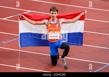 TOKIO, JAPAN. September 2021. Oliver Hendriks (NED) während der Leichtathletik-Veranstaltungen - Tokio 2020 Paralympische Spiele im Olympiastadion am Freitag, 03. September 2021 in TOKIO, JAPAN. Kredit: Taka G Wu/Alamy Live Nachrichten Stockfoto