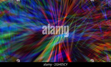 Abstrakter strukturierter Hintergrund mit bunten Neonlinien. Stockfoto