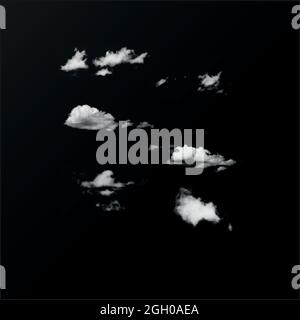 Vektor-Set von realistischen isolierten Wolke auf dem transparenten Hintergrund. Stock Vektor