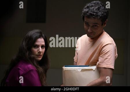 LUKE KIRBY und ALEKSA PALLADINO in NO MAN OF GOD (2021), Regie: AMBER SEALEY. Kredit: Firma X / Album Stockfoto