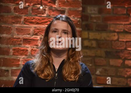 Köln, Deutschland. September 2021. Klimaschutz-Aktivistin Luisa Neubauer spricht und diskutiert auf phil.COLOGNE, dem internationalen Festival für Philosophie.Quelle: Horst Galuschka/dpa/Alamy Live News Stockfoto