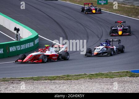 Zandvoort, Niederlande. September 2021. ZANDVOORT, NIEDERLANDE - 4. SEPTEMBER: Arthur Leclerc von Prema Racing beim Rennen der Formel 3 auf dem Circuit Zandvoort am 4. September 2021 in Zandvoort, Niederlande. (Foto von Marcel ter Bals/Orange Picics) Credit: Orange Pics BV/Alamy Live News Stockfoto
