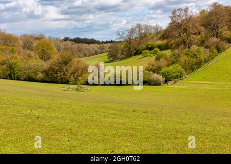 Schöne Aussicht vom North Downs Way in der Nähe von Maidstone in Kent, England Stockfoto