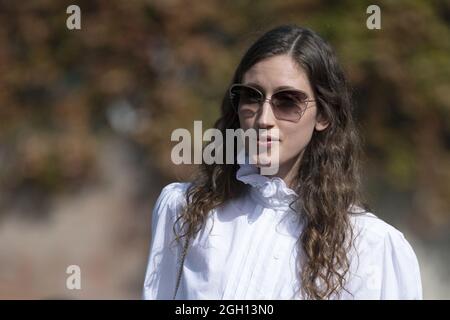 Venedig, Italien. September 2021. Anna Cleveland bei der Ankunft im Casino im Rahmen des 78. Internationalen Filmfestivals von Venedig am 04. September 2021 in Venedig, Italien. Foto von Aurore Marechal/ABACAPRESS.COM Quelle: Abaca Press/Alamy Live News Stockfoto