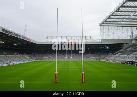 Newcastle, England - 4. September 2021 - Gesamtansicht vor der Rugby League Betfred Super League Magic Weekend Castleford Tigers vs Salford Red Devils im St James' Park Stadium, Newcastle, Großbritannien Credit: Dean Williams/Alamy Live News Stockfoto