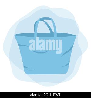 Flache Design Stofftasche Vektor-Illustration. Stock Vektor