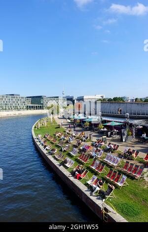 Bundespressestrand in Berlin Stockfoto